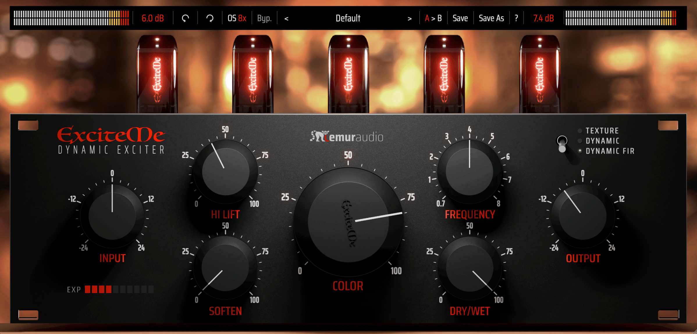 ExciteMe plugin user interface