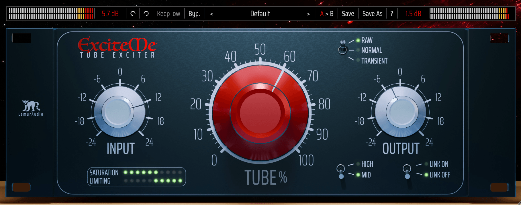 ExciteMe plugin user interface